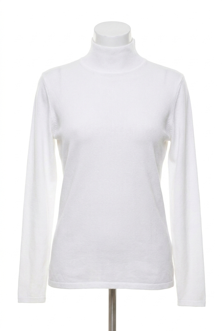 NEW ANGEL APPAREL mock neck top in white